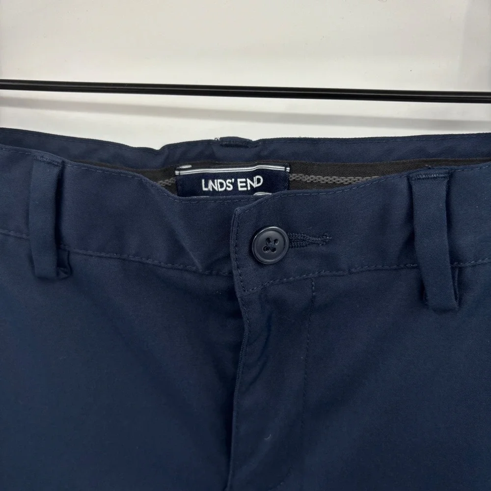 Lands End Boys Navy Blue Chino School Uniform Pants Size‎ 10 Elastic Waist